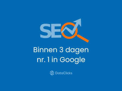 binnen 3 dagen bovenaan in google dataclicks